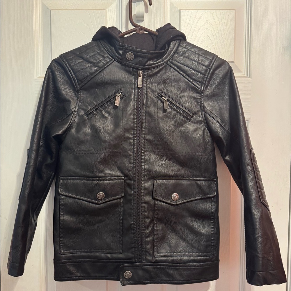 Urban Republic Faux Leather Black Kids Jacket size Small/8